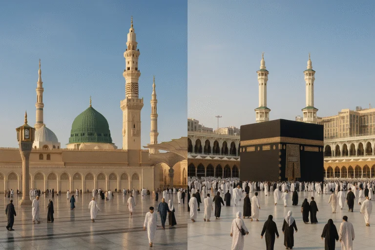 Masjid an-Nabawi et la Kaaba
